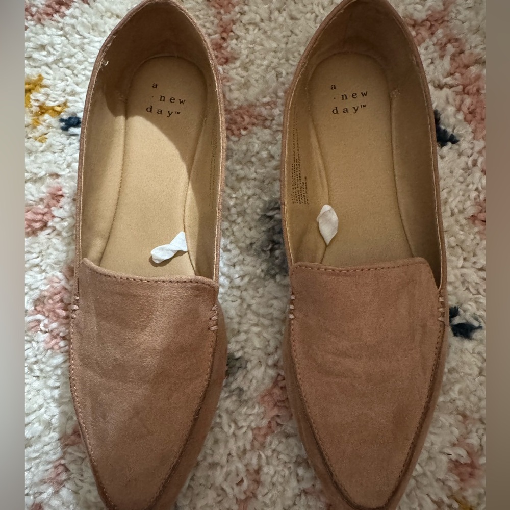 Pink suede upper flats from target in women’s size 6.5